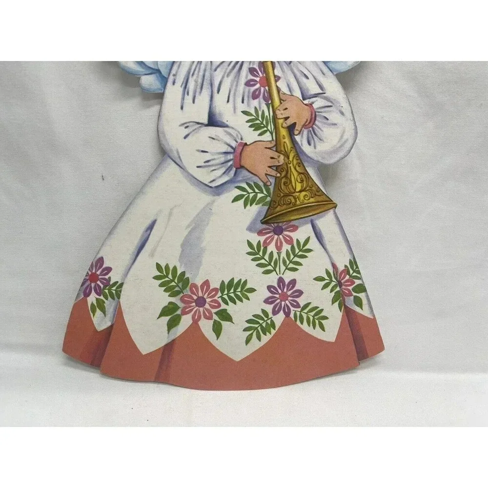 Vintage Artfaire Christmas Angel Die-Cut Wall Decoration
